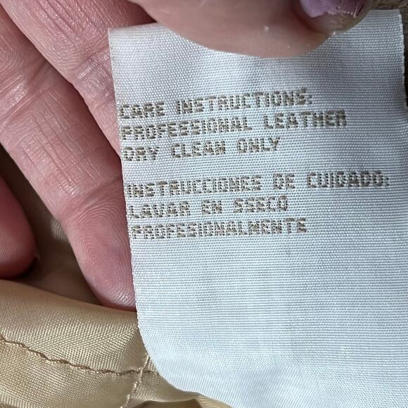 MUDD Woman’s Y2K Tan Suede Leather Coat Faux Fur Collar M - Picture 6 of 7